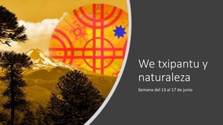 We txipantu y
naturaleza
Semana del 13 al 17 de junio
 