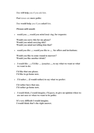 Will Say Examples We use will | DOC