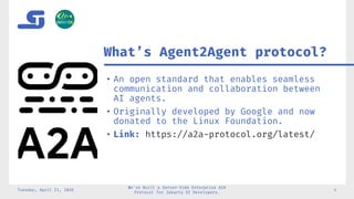 Building a Server-Side Enterprise Agent2Agent (A2A) Protocol for ...