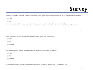 Survey
• Add stuff here

• REMEMBER TO CITE
 
