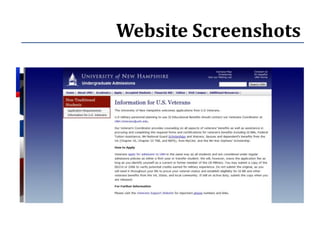 Website Screenshots
 