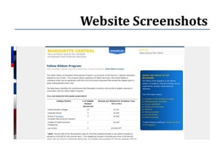 Website Screenshots
 