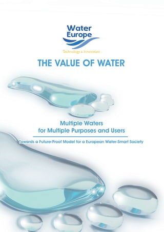THE VALUE OF WATER
Multiple Waters
for Multiple Purposes and Users
Multiple Waters
for Multiple Purposes and Users
Towards a Future-Proof Model for a European Water-Smart SocietyTowards a Future-Proof Model for a European Water-Smart Society
 