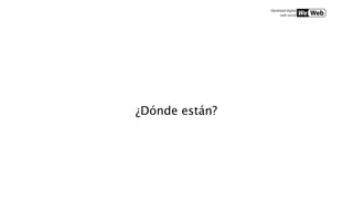 ¿Dónde están?
 
