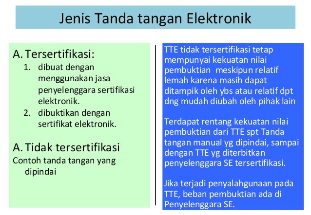 Tanda tangan elektronik tidak tersertifikasi