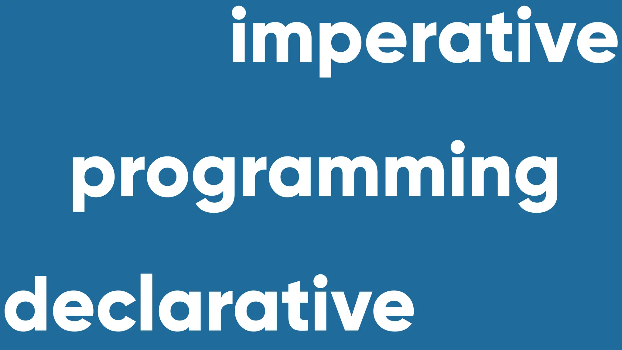 imperative
declarative
programming
 