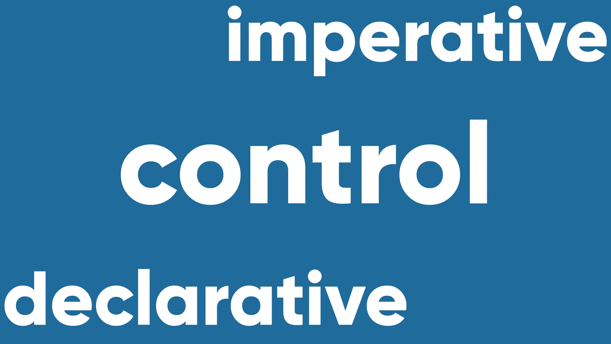 control
imperative
declarative
 