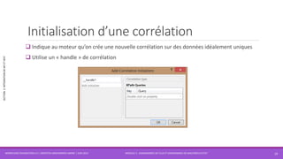 MODULE 3 - DIAGRAMMES DE FLUX ET DIAGRAMMES DE MACHINES D’ETAT
SECTION2:INTÉGRATIONDEWFETWCF
Initialisation d’une corrélation
 Indique au moteur qu’on crée une nouvelle corrélation sur des données idéalement uniques
 Utilise un « handle » de corrélation
WORKFLOW FOUNDATION 4.5 | MOSTEFAI MOHAMMED AMINE | JUIN 2013 19
 