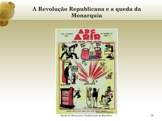 20
A Revolução Republicana e a queda da
Monarquia
Queda da Monarquia e Implantação da República
 