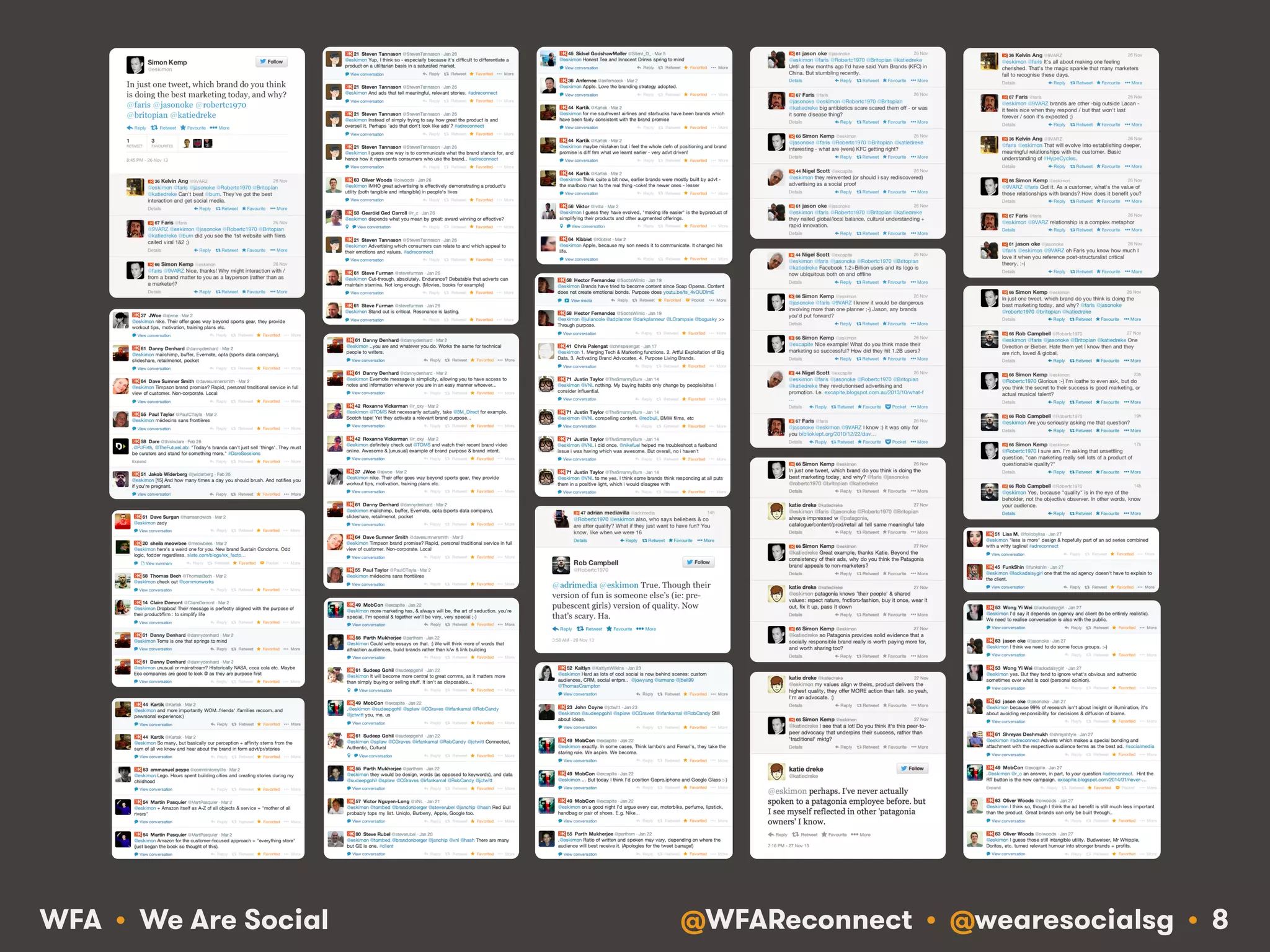 @WFAReconnect • @wearesocialsg • 8WFA • We Are Social
 