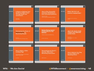 @WFAReconnect • @wearesocialsg • 48WFA • We Are Social
 