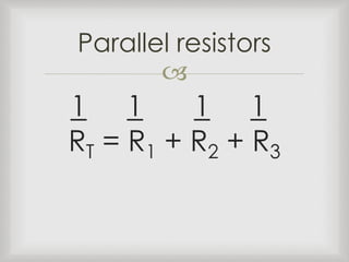2. apply ohm's law to electrical circuits | PPTX