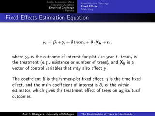 The Contribution of Trees to Livelihoods: A Panel Analysis of Living Standards Surveys in Tanzania