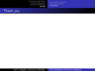 The Contribution of Trees to Livelihoods: A Panel Analysis of Living Standards Surveys in Tanzania