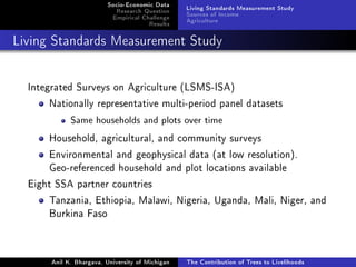 Socio-Economic Data
Research Question
Empirical Challenge
Results
Living Standards Measurement Study
Sources of Income
Agr...