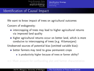 The Contribution of Trees to Livelihoods: A Panel Analysis of Living Standards Surveys in Tanzania