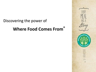 Discovering the power of 
Where Food Comes From®  