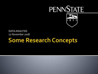 DATA ANALYSIS
12 November 2018
 