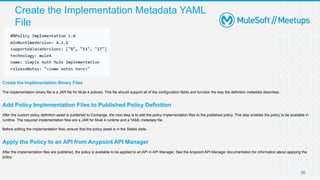 Security Policies MuleSoft API Manager Mule4 | PPTX