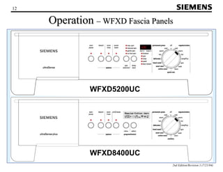 Operation –– WFXD Fascia Panels 
2nd Edition/Revision 1 (7/21/04) 
12 
WFXD5200UC 
WFXD8400UC 
 