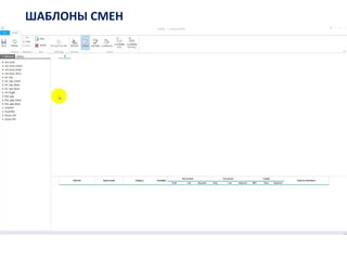 12 
24/11/2014 12 
ШАБЛОНЫ СМЕН 
 