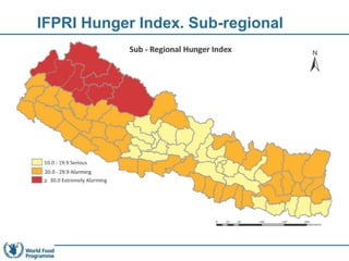 Monitoring and mapping incidences of food insecurity and vulnerability