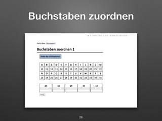 Buchstaben zuordnen 
26 
 