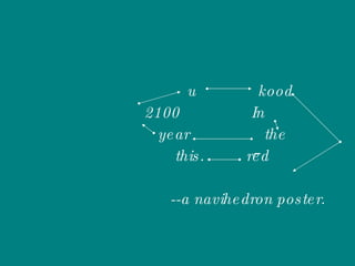 u kood 2100 In year the this. red --a navihedron poster. 