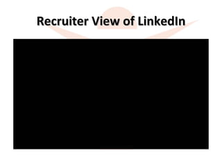 Recruiter View of LinkedIn 