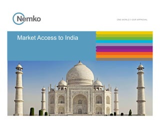 Market Access to India
 