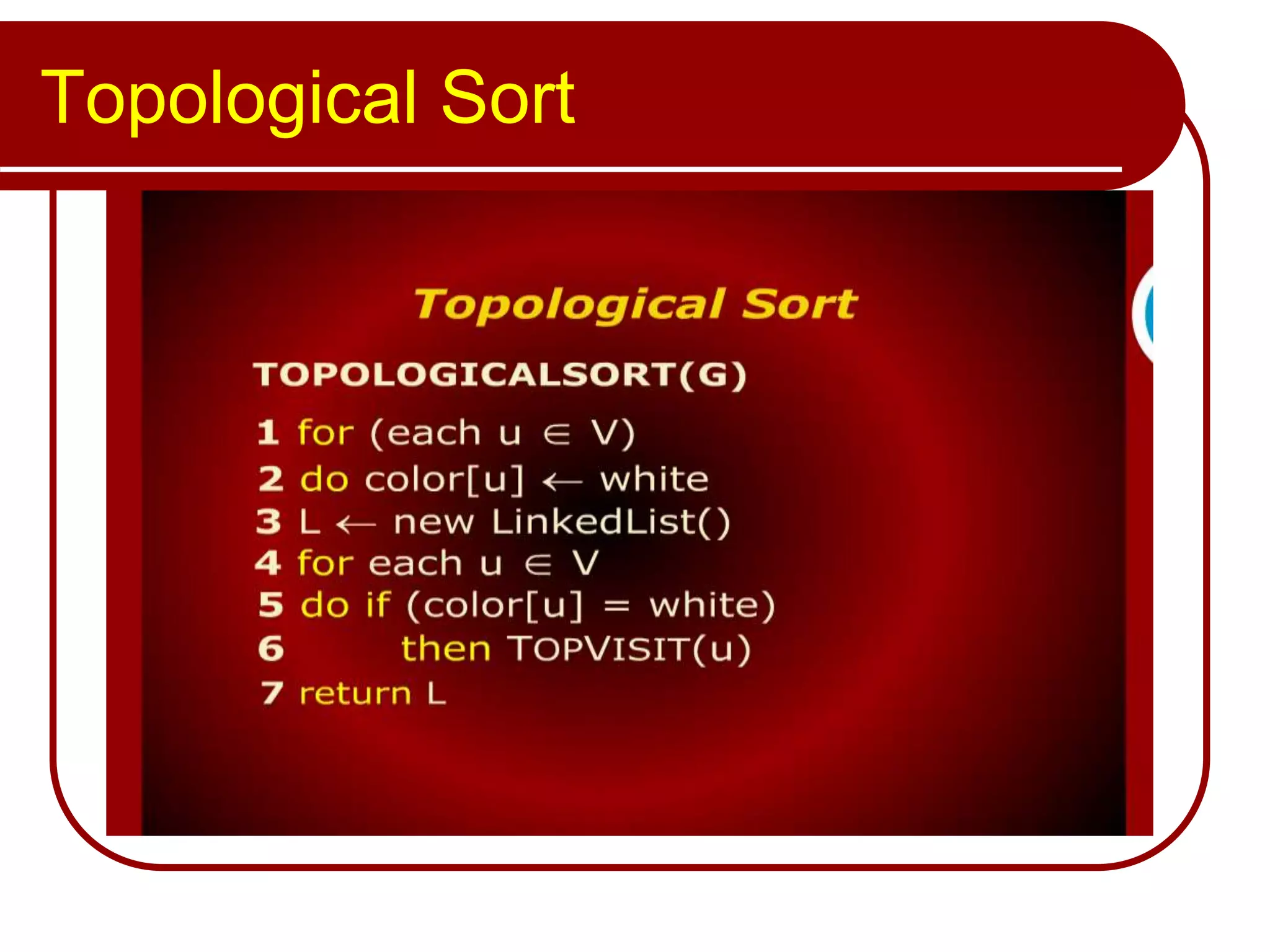 Topological sort | PPT