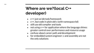 Introduction to modern c++ principles(part 1) | PPTX