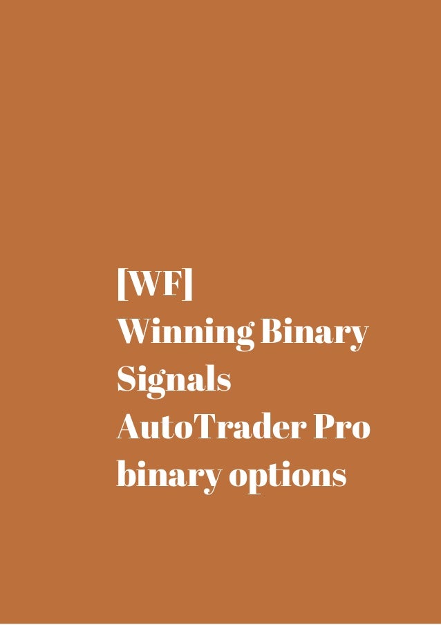 Winning binary options signals