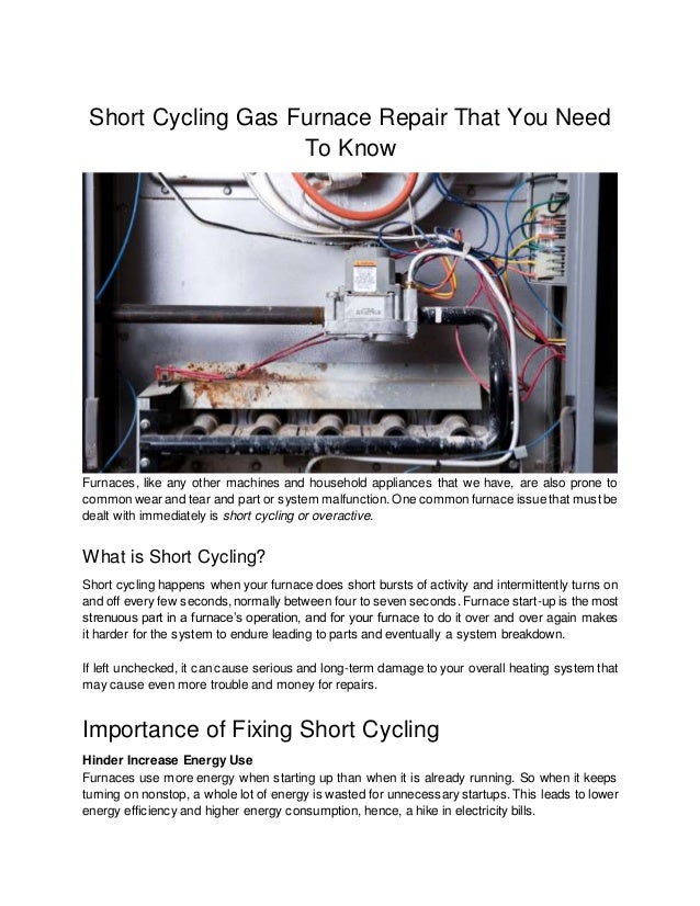 Short Cycling Gas Furnace Repair That You Need To Know