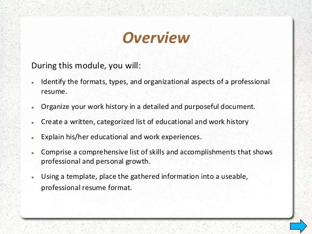 3 types of resume formats