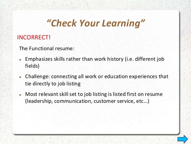 resume types functional