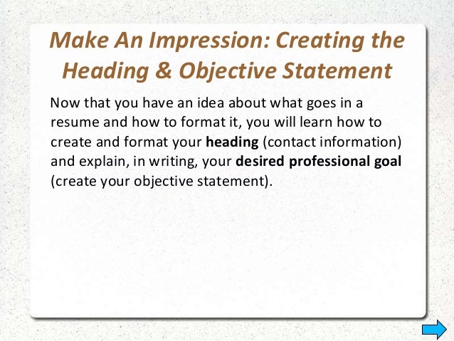 good objective to put on resume
