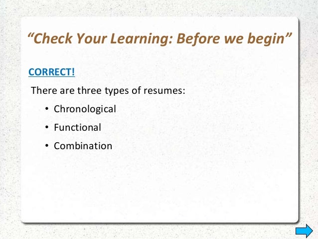 resume types functional
