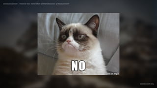 IDIOMATIC EMBER – FINDING THE SWEET SPOT OF PERFORMANCE & PRODUCTIVITY
EMBERCONF 2016
 