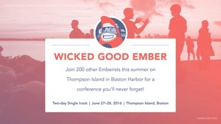 IDIOMATIC EMBER – FINDING THE SWEET SPOT OF PERFORMANCE & PRODUCTIVITY
EMBERCONF 2016
 