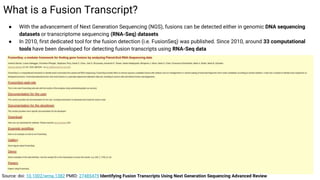 RNA fusion transcripts | PPTX