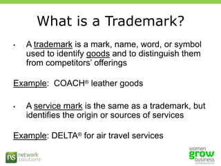 Social Media for Small BusinessesIntellectual Property TypesTrademarks