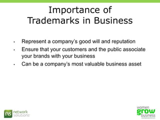 Trademarksand Domain NamesExamples of Trademarks