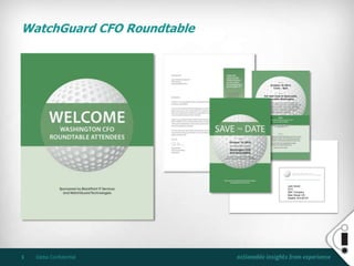 WatchGuard CFO Roundtable 
1 Ideba Confidential 
John Smith 
CFO 
ABC Company 
Main Street 123 
Seattle, WA 92123 
