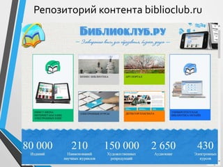Репозиторий контента biblioclub.ru
 