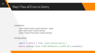 React Native Error Reporting with Sentry | PPTX
