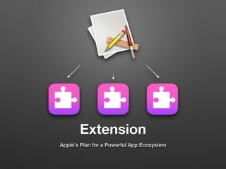 Extension
Apple’s Plan for a Powerful App Ecosystem
 