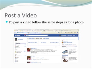 Post a Video
To post a video follow the same steps as for a photo.
 