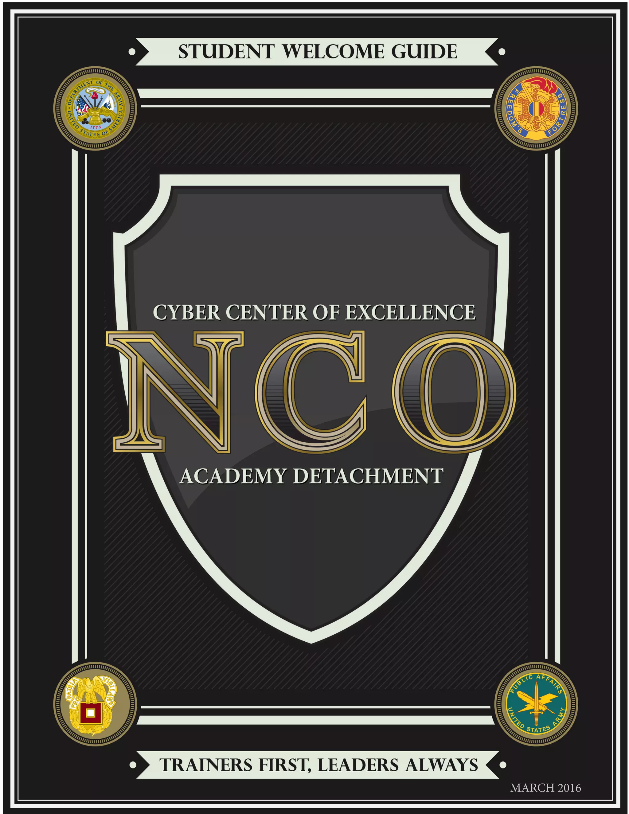 CCoE NCOA Detachment Student Welcome Guide (March, 2016) | PDF
