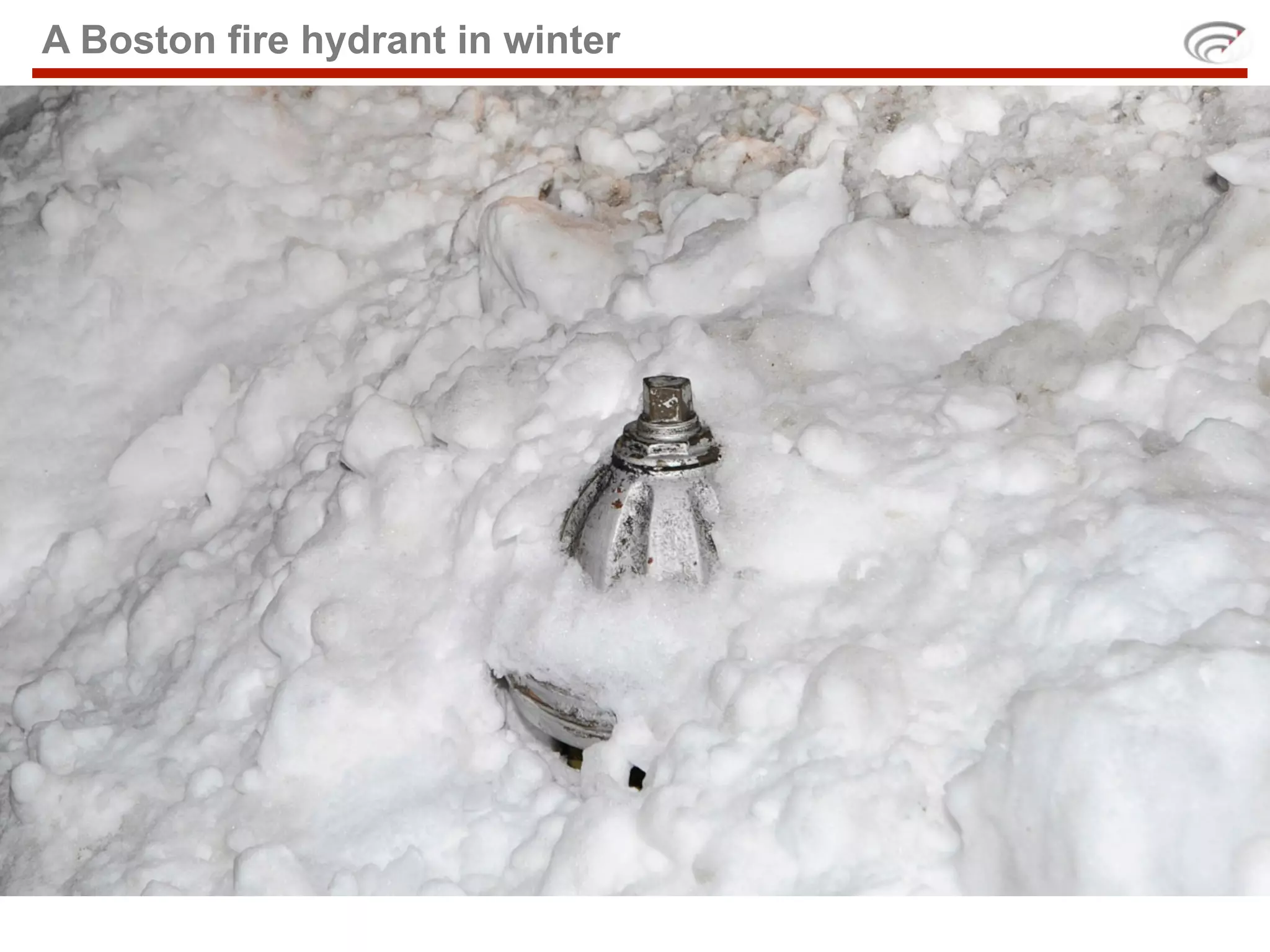 A Boston fire hydrant in winter
 